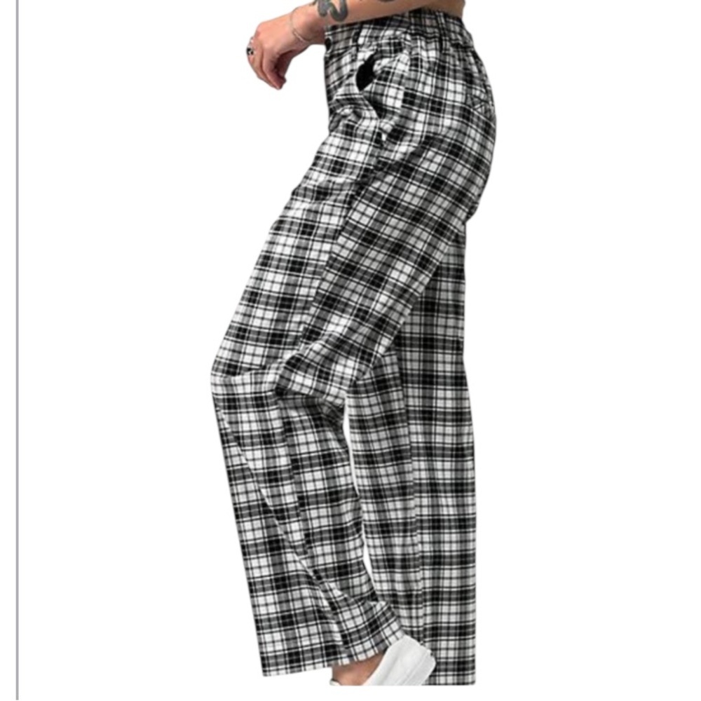 Empyre Women's Casual Tartan Plaid Check Pants Inseam 28 - Picture 3 of 8